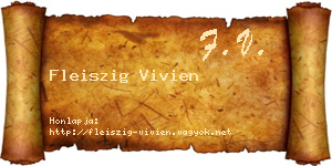 Fleiszig Vivien névjegykártya